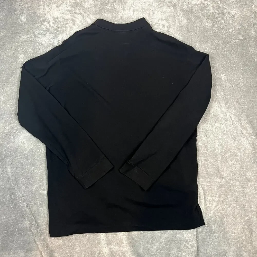 Ralph Lauren Long Sleeve Polo Mens XXL Black Custom Fit Big‎ and Tall